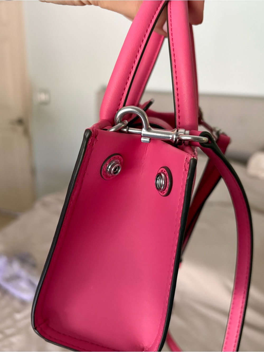Tory Burch Pink Mini Ella Tote - Picture 6 of 6